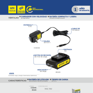 Batería Li-ion 12V, 2 Ah Surtek