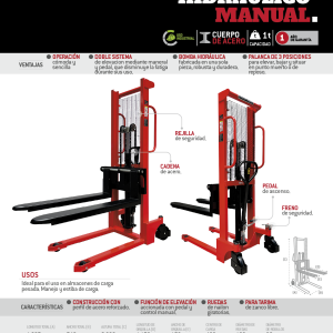 Estibador hidráulico manual 1 ton Urrea