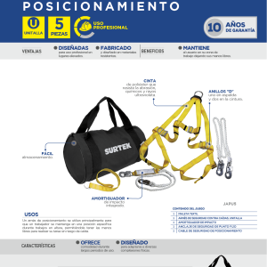 Jgo arnés posicionan unit 5pz Surtek