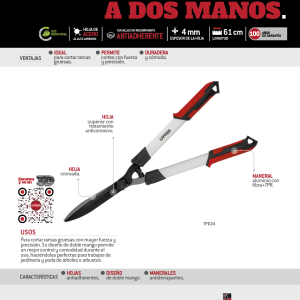 Tijeras para poda a dos manos 24" Urrea