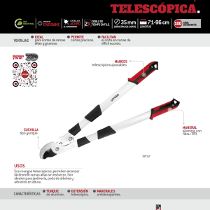 Tijeras para ramas altas 28 - 37" telescópico Urrea