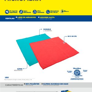 Paño de microfibra de 40 x 40 cm de colores, 6 piezas Foy