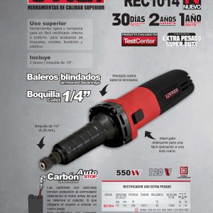 Rectificador recto 1/4" 550 W 120 V, 2,700 RPM Urrea