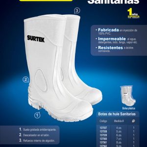 Botas plásticas sanitarias #25 cm Surtek