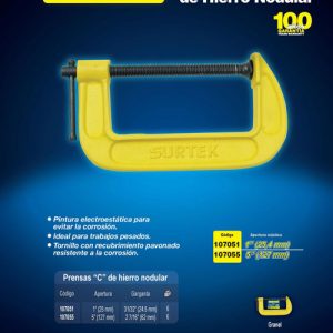 Prensa tipo "C" de 1" hierro nodular Surtek