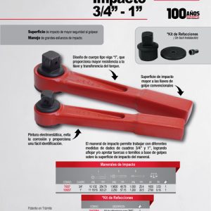 Maneral para dado de impacto cuadro de 1", 11-15/16" Urrea