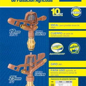 Aspersor agrícola por pulsación 1" GHT Surtek