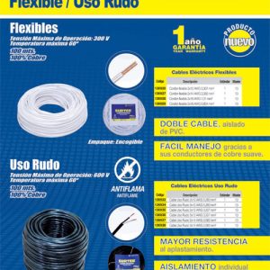 Cable eléctrico POT 2 x 12, 100 m color blanco Surtek