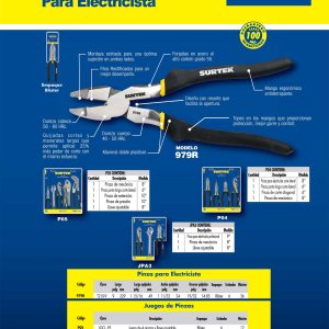 Juego pinzas para electricista, 4 piezas Surtek