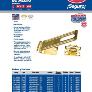 Portacandado 4-1/2" zincado Lock