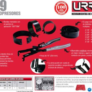 Juego de opresor anillos, 7 piezas Urrea