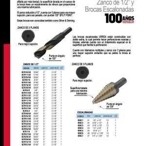 Broca premium de acero de alta velocidad 5/8" zanco reducido Urrea