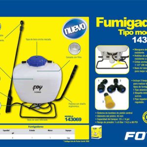 Fumigador tipo mochila ovalada 15L Foy