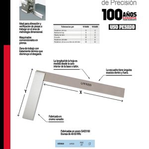 Escuadra de precisión 8" x 5" Urrea