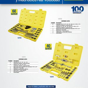 Juego de machuelos y dados, 60 piezas Surtek