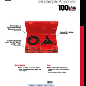 Juego de extractor de polea para dámper, 6 piezas Urrea