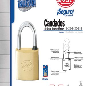 Juego de candados de latón cortos 20 mm, llave estándar, 2 piezas Lock
