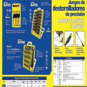 Juego de destornilladores de precisión para joyero combinados, 6 piezas en caja plástica Surtek