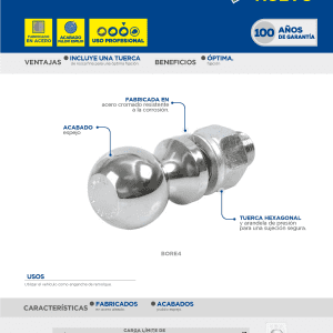 Bola de arrastre para remolque 2" x 3/4" Surtek