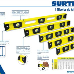 Nivel anti-impacto 12" de aluminio Surtek