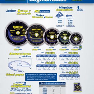 Disco de diamante segmentado, 4-1/2" Surtek