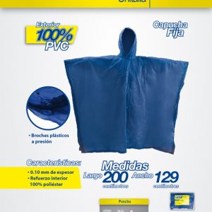 Poncho impermeable sin reflejante unitalla Foy