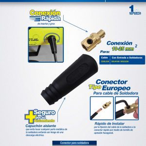 Conector para soldadora 10 - 25 mm2 Surtek