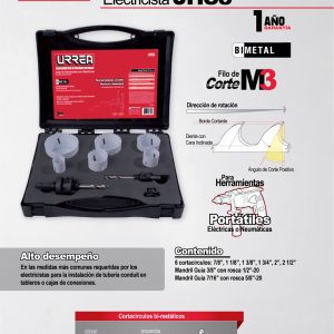 Juego de cortacírculos bimetálicos, 8 piezas Urrea