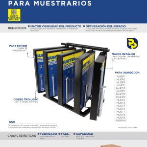 Exhibidor de mostrador para muestrarios 34 x 33 x 26 cm Surtek