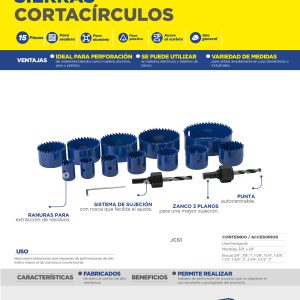 Juego de sierras cortaciruclos, 15 piezas Foy