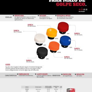 Tapa intercambiable para mazo de golpe seco, extra duro Urrea