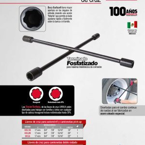 Llave de cruz fosfatizada 22" Urrea