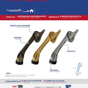 Fijapuerta tipo palanca acabado latón antiguo Lock