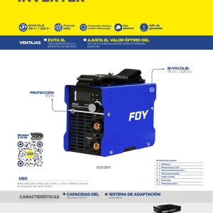 Mini soldadora inverter para electrodos bi voltaje 110-220 V, 120 A Foy