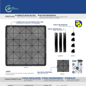 Piso modular paquete 1.6 m2 Surtek