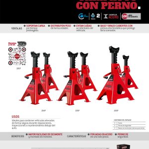 Torres para automóvil con perno, 12 ton, 2 piezas Urrea