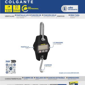 Báscula electrónica colgante 300 kg Surtek