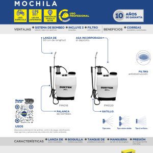 Fumigador tipo mochila 20 Lt Surtek