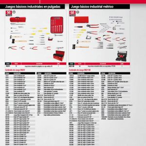 Juego básico industrial en pulgadas 56 piezas, con caja D6 Urrea