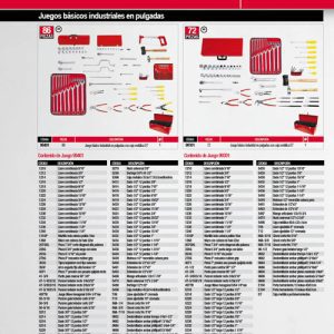 Juego básico industrial en pulgadas 86 piezas, con caja D7 Urrea