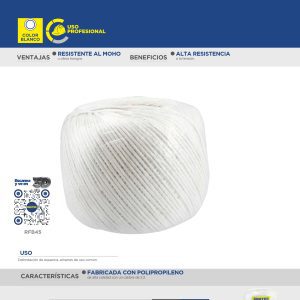 Rafia de polipropileno blanca 2.2 g/m Surtek