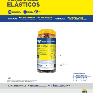 Juego tensores elast 8pz Foy