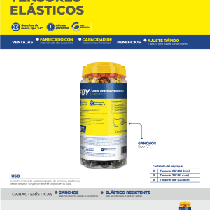 Juego tensores elast 6pz Foy