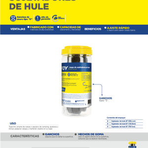 Juego sujetador hule 6pz Foy