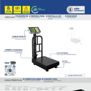 Báscula digital de plataforma 100 Kg Surtek