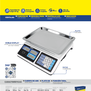 Báscula electrónica 40 Kg Foy