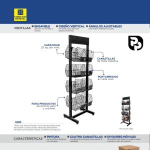 El botadero metálico con 4 niveles de exhibición Surtek