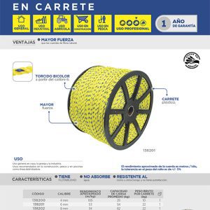 Cuerda de polipropileno en carrete 8 mm Surtek