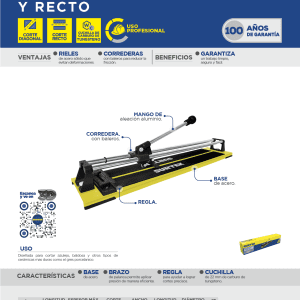 Corta azulejos con baleros 23-1/2" Surtek