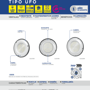 Luminario LED High Bay para bodega, 200 W, luz fría Surtek
